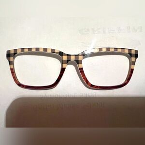Pair Eyewear topper “The Ivory Plaid Wood Split”